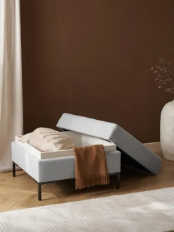 Reposapiés puf con espacio de almacenamiento Luna