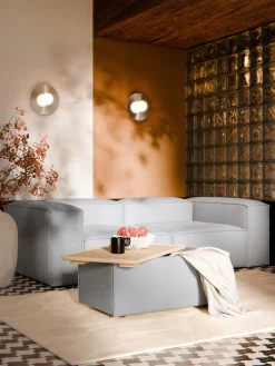 Reposapiés puf con espacio de almacenamiento Lennon