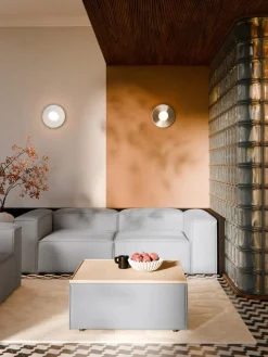 Reposapiés puf con espacio de almacenamiento Lennon