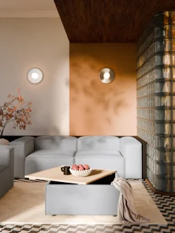 Reposapiés puf con espacio de almacenamiento Lennon