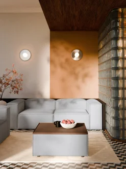 Reposapiés puf con espacio de almacenamiento Lennon