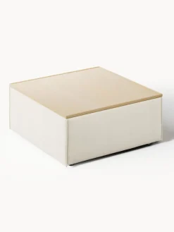 Reposapiés puf con espacio de almacenamiento Lennon