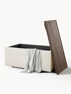 Reposapiés puf con espacio de almacenamiento Lennon