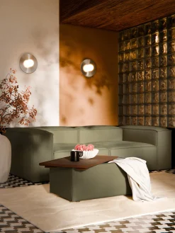 Reposapiés puf con espacio de almacenamiento Lennon