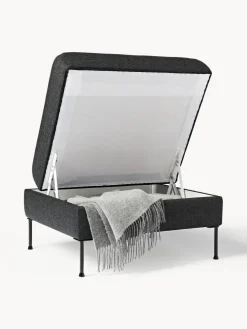 Reposapiés puf Cucita, con espacio de almacenamiento