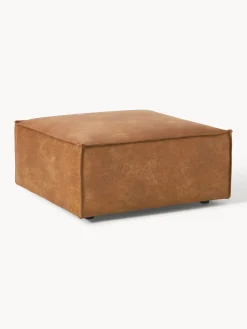 Reposapiés puf de cuero reciclado Lennon