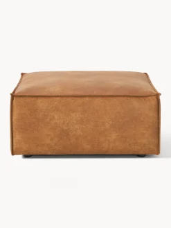 Reposapiés puf de cuero reciclado Lennon
