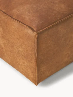 Reposapiés puf de cuero reciclado Lennon