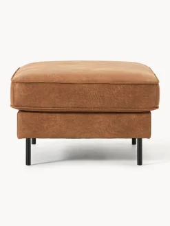 Reposapiés puf de cuero reciclado Hunter