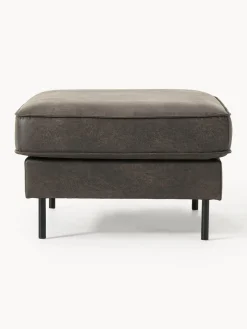 Reposapiés puf de cuero reciclado Hunter