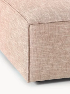 Reposapiés puf de mezcla de lino Lennon