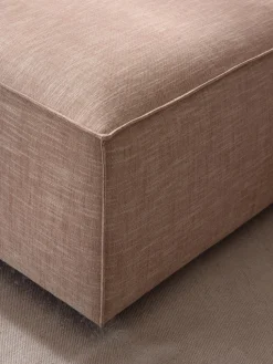 Reposapiés puf de mezcla de lino Lennon