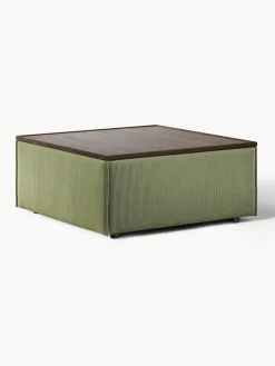 Reposapiés puf de pana con espacio de almacenamiento Lennon