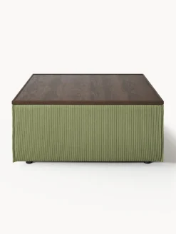 Reposapiés puf de pana con espacio de almacenamiento Lennon