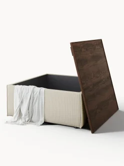 Reposapiés puf de pana con espacio de almacenamiento Lennon