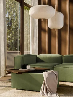 Reposapiés puf de pana con espacio de almacenamiento Lennon