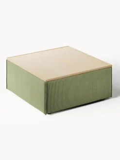 Reposapiés puf de pana con espacio de almacenamiento Lennon