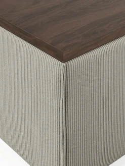 Reposapiés puf de pana con espacio de almacenamiento Lennon