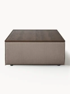 Reposapiés puf de pana con espacio de almacenamiento Lennon