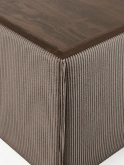 Reposapiés puf de pana con espacio de almacenamiento Lennon