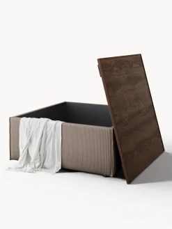 Reposapiés puf de pana con espacio de almacenamiento Lennon