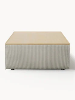 Reposapiés puf de pana con espacio de almacenamiento Lennon