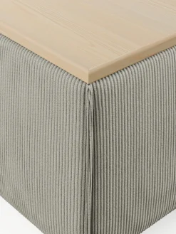 Reposapiés puf de pana con espacio de almacenamiento Lennon