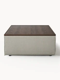 Reposapiés puf de pana con espacio de almacenamiento Lennon