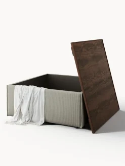 Reposapiés puf de pana con espacio de almacenamiento Lennon