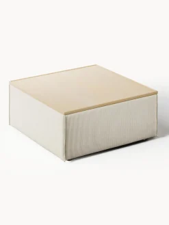 Reposapiés puf de pana con espacio de almacenamiento Lennon