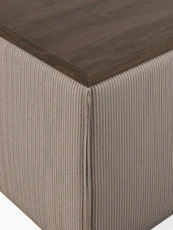 Reposapiés puf de pana con espacio de almacenamiento Lennon