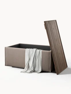 Reposapiés puf de pana con espacio de almacenamiento Lennon