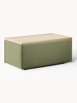 Reposapiés puf de pana con espacio de almacenamiento Lennon