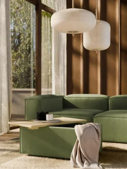 Reposapiés puf de pana con espacio de almacenamiento Lennon