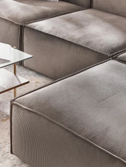 Reposapiés puf de pana Lennon