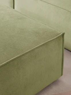 Reposapiés puf de pana Lennon