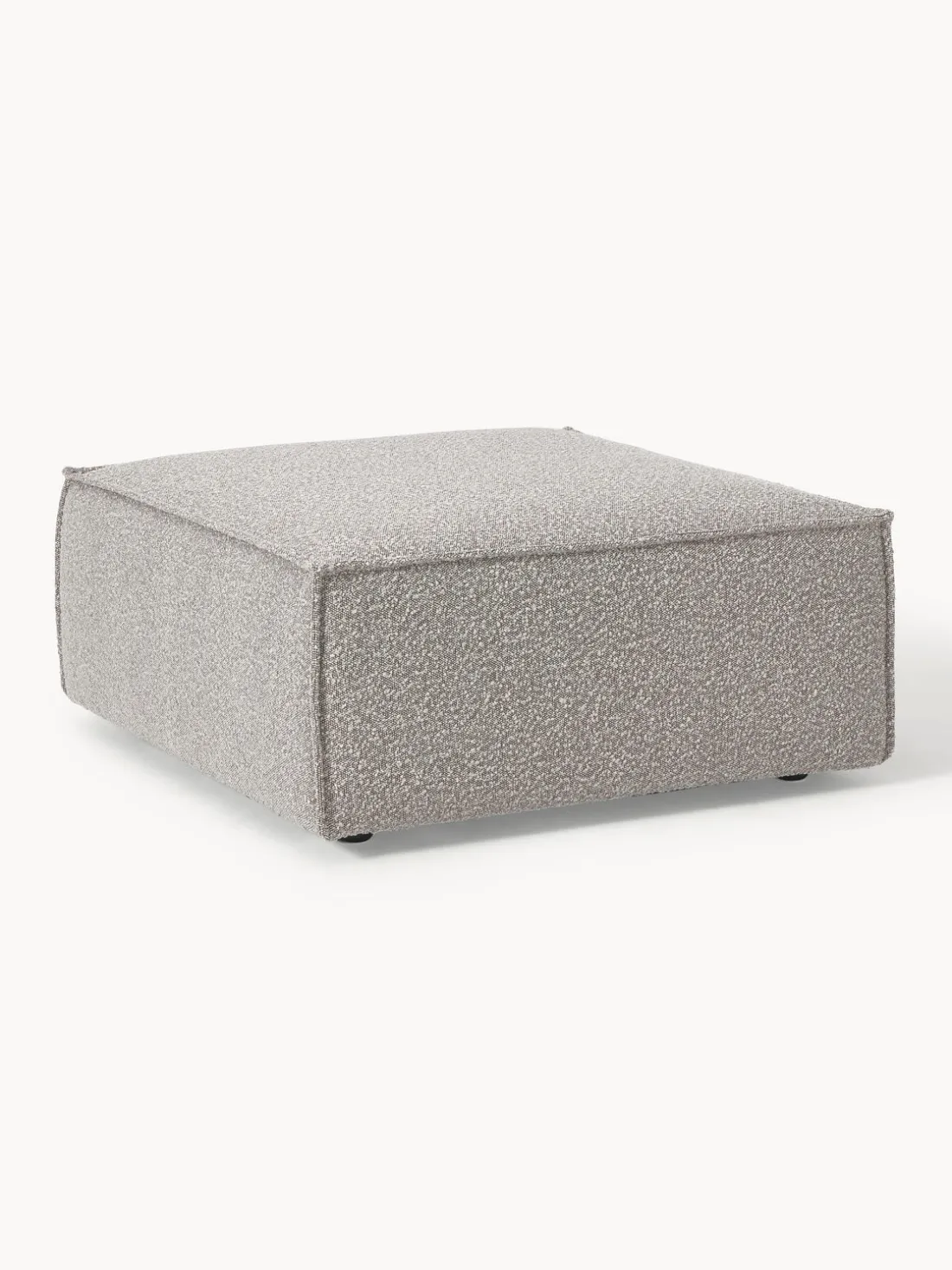 Reposapiés puf en tejido bouclé Lennon