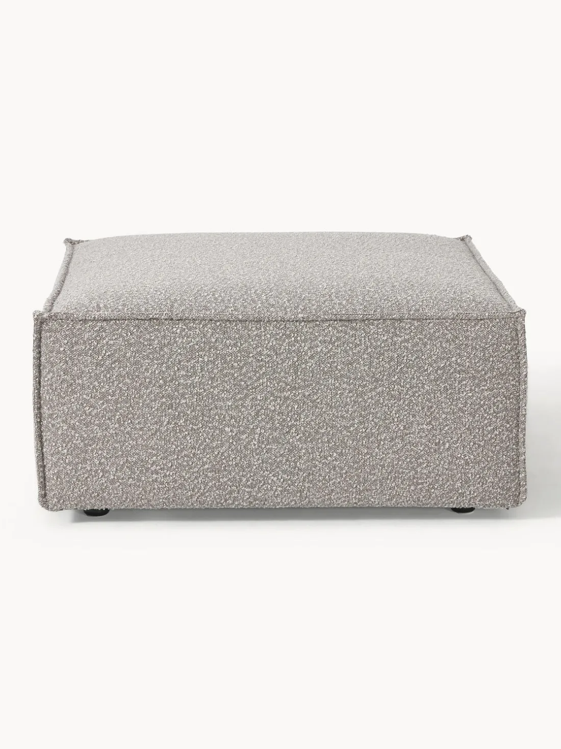 Reposapiés puf en tejido bouclé Lennon