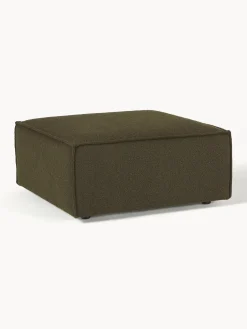 Reposapiés puf en tejido bouclé Lennon