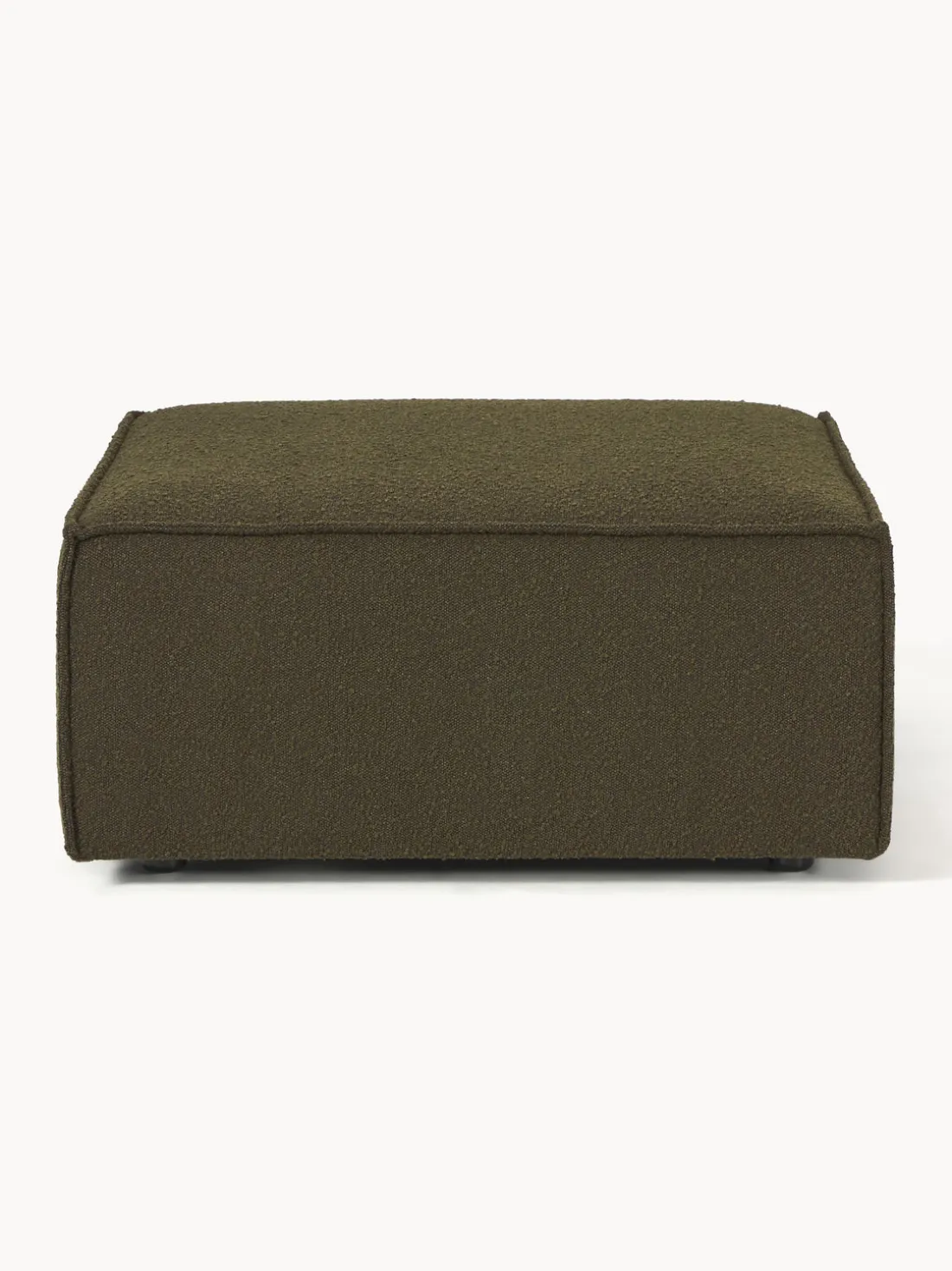 Reposapiés puf en tejido bouclé Lennon