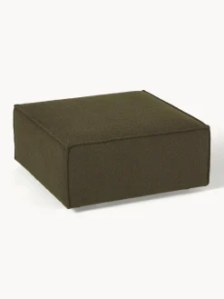 Reposapiés puf en tejido bouclé Lennon