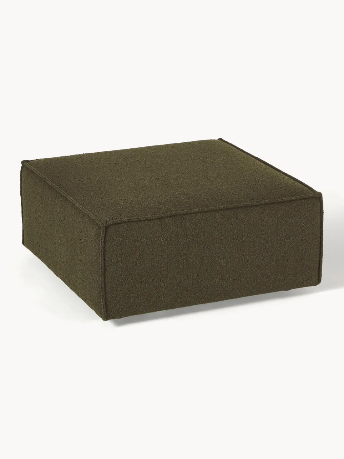 Reposapiés puf en tejido bouclé Lennon