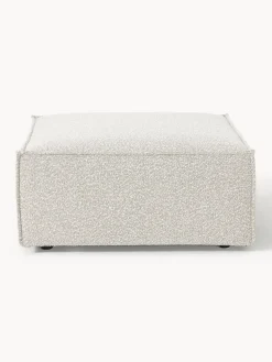 Reposapiés puf en tejido bouclé Lennon