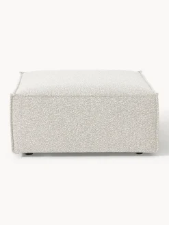 Reposapiés puf en tejido bouclé Lennon