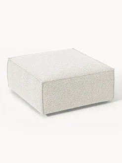 Reposapiés puf en tejido bouclé Lennon