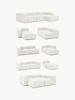 Reposapiés puf en tejido bouclé Lennon