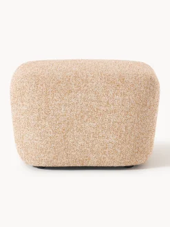 Reposapiés puf en tejido bouclé Wolke