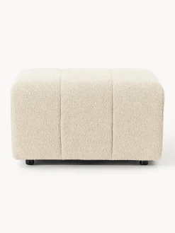 Reposapiés puf en tejido bouclé Lena