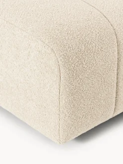 Reposapiés puf en tejido bouclé Lena