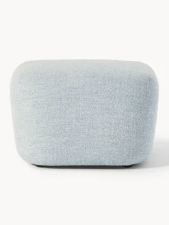 Reposapiés puf en tejido bouclé Wolke